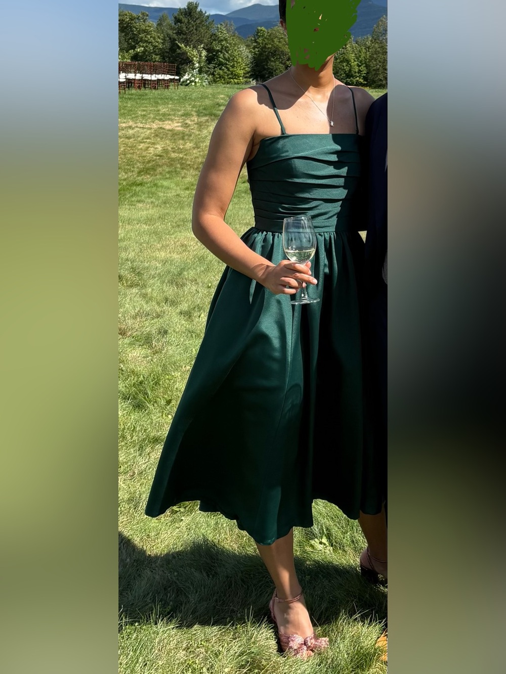 Jenny Yoo Emerald Strapless A-Line Midi Dress